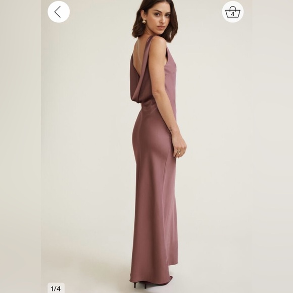 Nora Satin Maxi Slip Dress - Picture 1 of 4